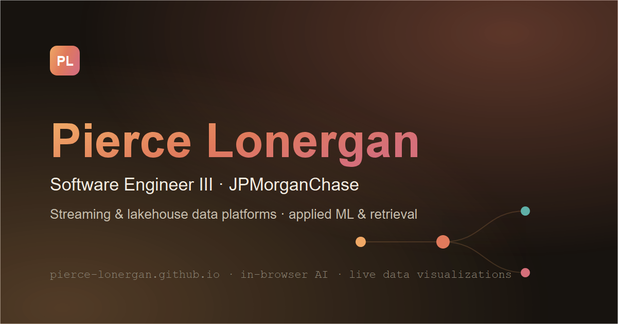 Pierce Lonergan · Software Engineer III @ JPMorganChase